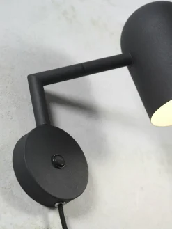 it's about RoMi Wandlamp ijzer Marseille zwart