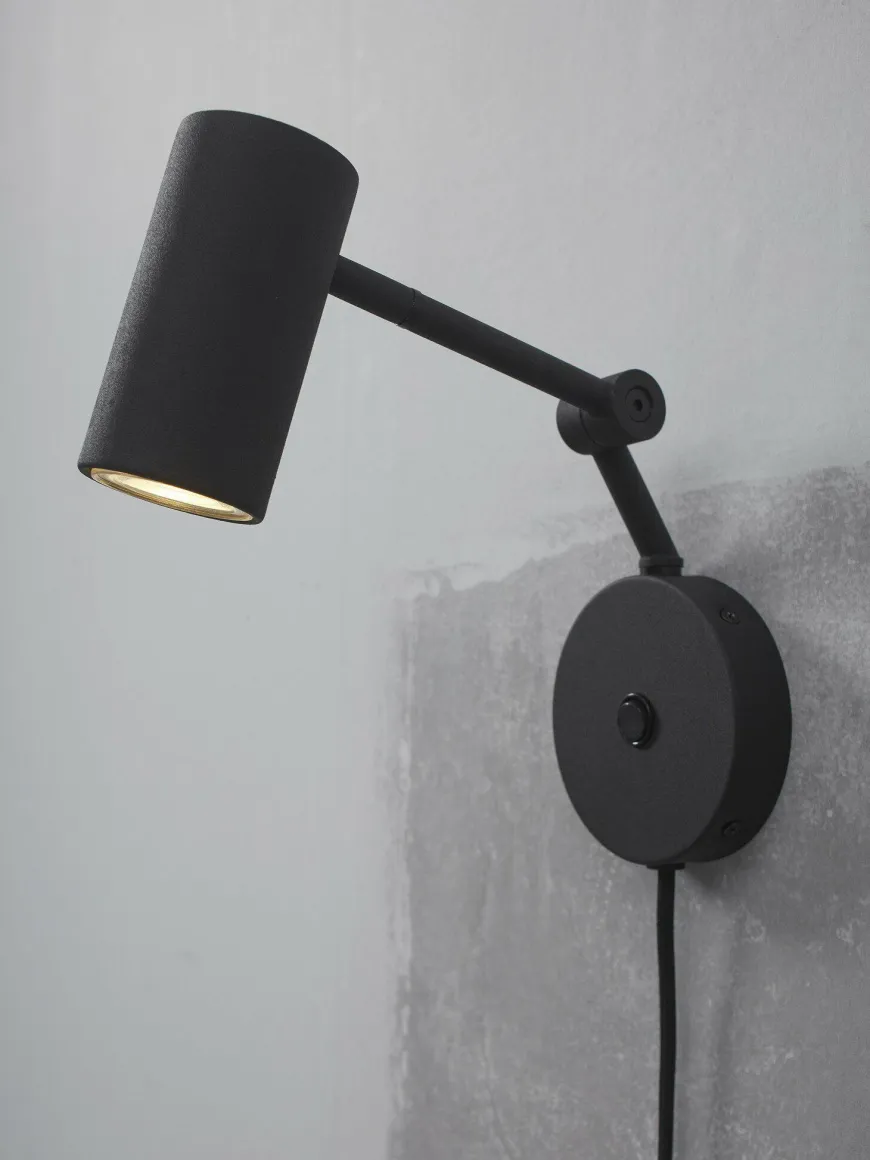 it's about RoMi Wandlamp ijzer Montreux zwart