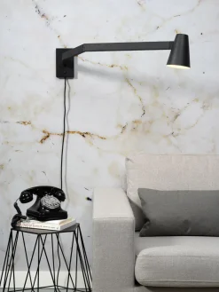 it's about RoMi Wandlamp ijzer Biarritz lange arm zwart