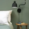it's about RoMi Wandlamp ijzer London b.44xh.40cm/kap dia.16xh.16cm zwart