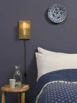 it's about RoMi Wandlamp ijzer Madrid 15xh.25cm goud L