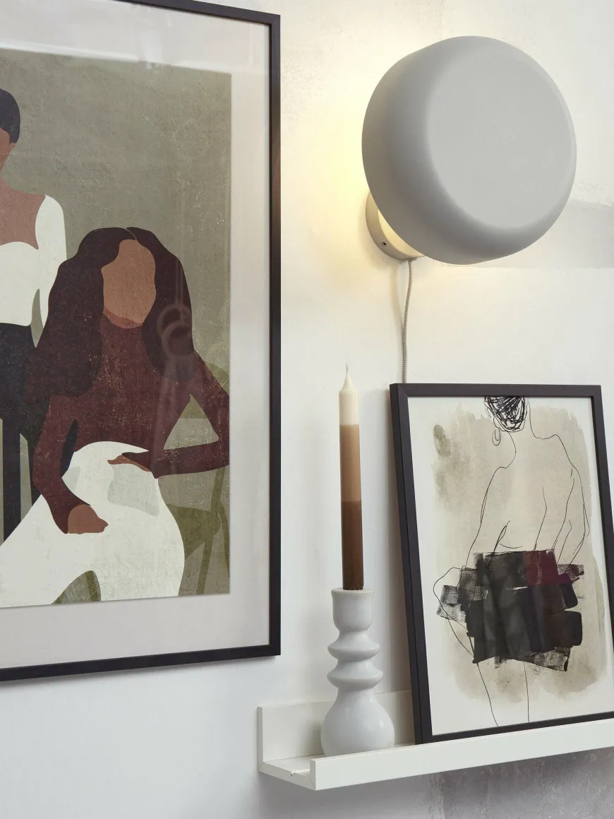 it's about RoMi Wandlamp ijzer Porto lichtgrijs
