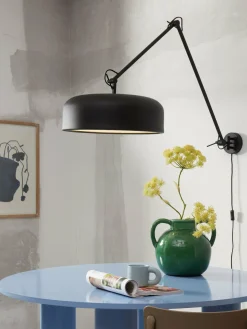 it's about RoMi Wandlamp ijzer Marseille zwart