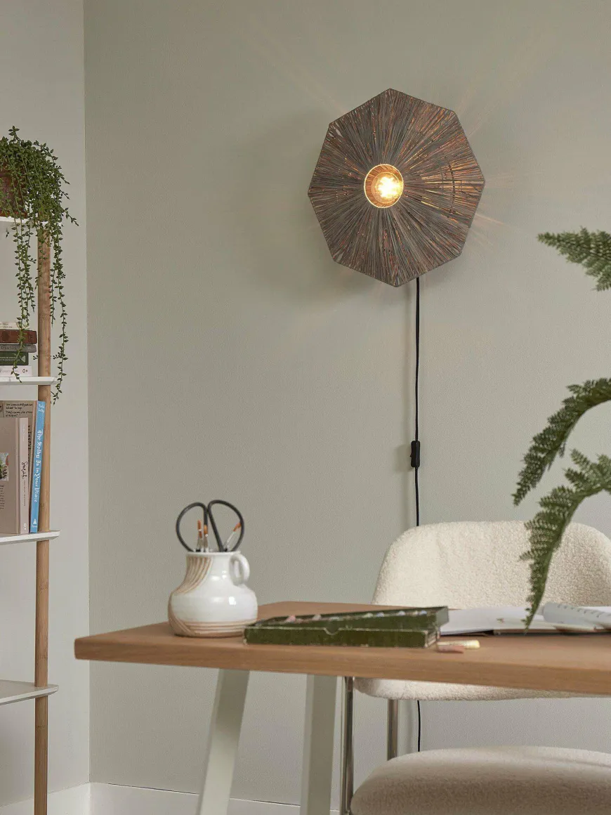 it's about RoMi Wandlamp Panama dia. 45cm donkergrijs