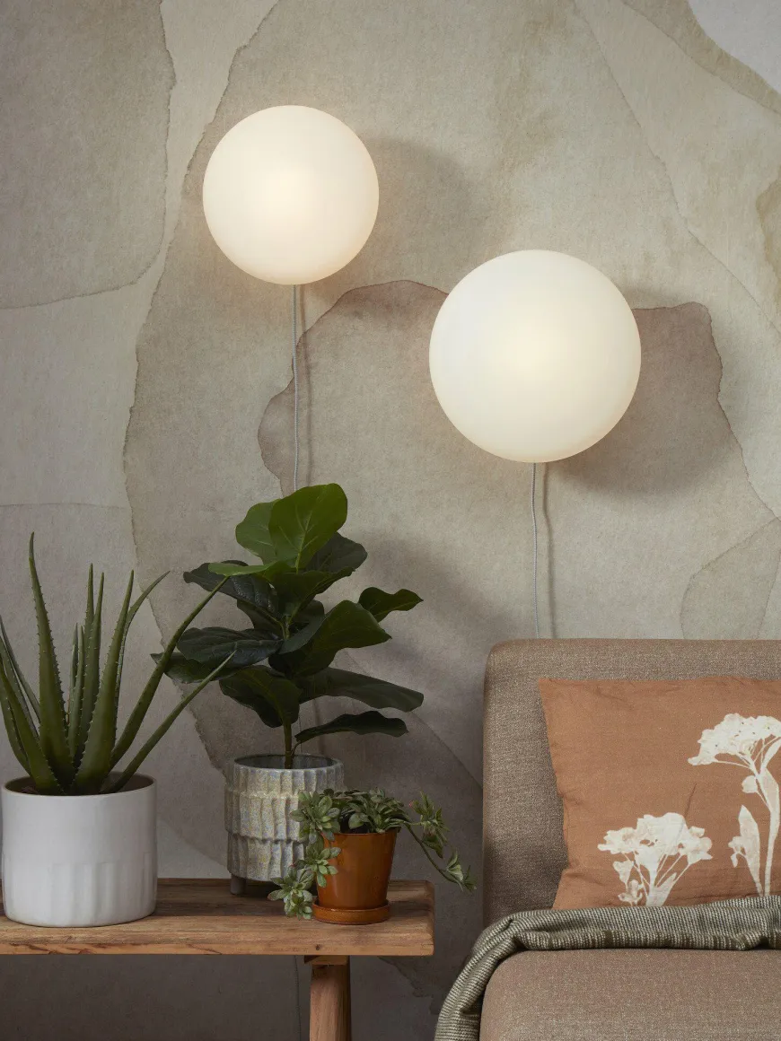 it's about RoMi Wandlamp Sapporo glas wit/zand S