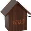 Karlsson Alarm Clock House LED donkerbruin
