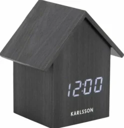 Karlsson Alarm Clock House LED zwart