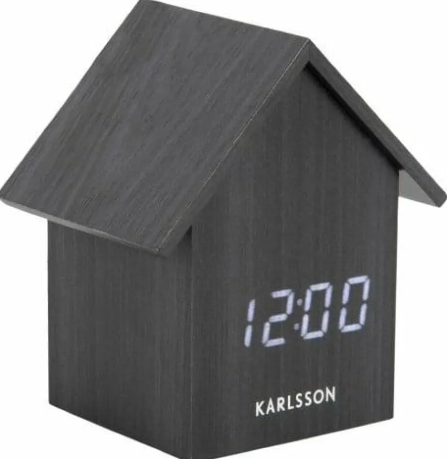 Karlsson Alarm Clock House LED zwart
