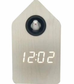 Karlsson Alarmklok Cuckoo LED whitewash veneer