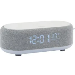 Karlsson Alarmklok Vogue met telefoonoplader en bluetooth muis grijs