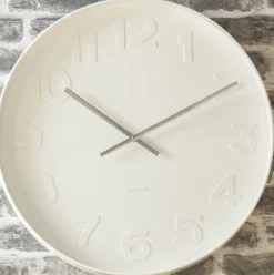 Karlsson Klok Mr. White Numbers wit Ø 37.5 cm