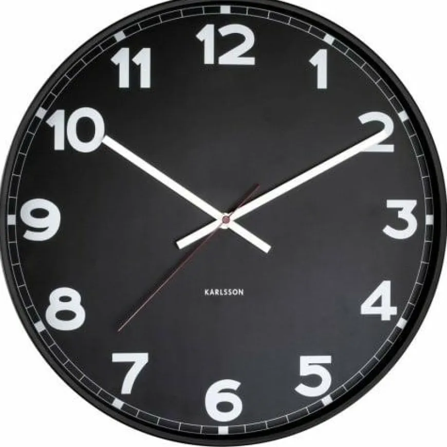 Karlsson Klok new classic medium zwart Ø 40,5 cm