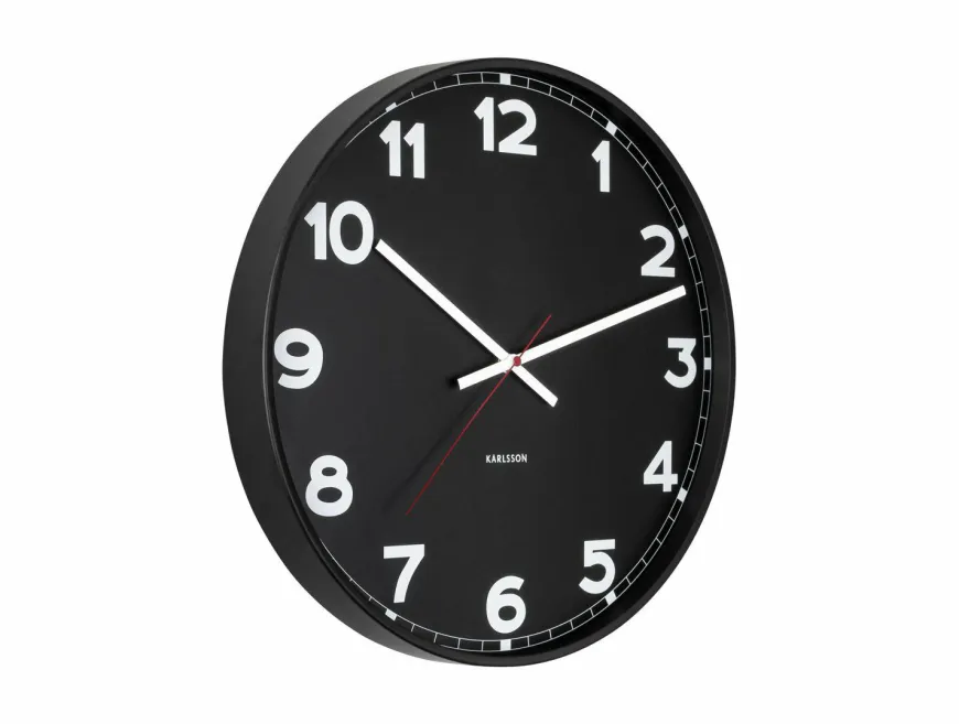 Karlsson Klok new classic medium zwart Ø 40,5 cm