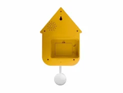 Karlsson Wandklok Dupla Color Cuckoo mango geel met zacht blauw