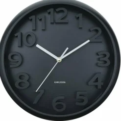 Karlsson Wandklok Elevated Classic Numbers mat zwart