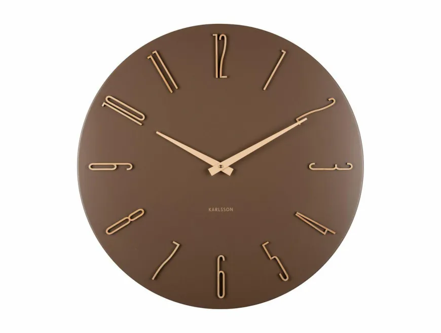 Karlsson Wandklok Esmerado groot mocca bruin