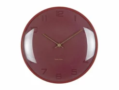 Karlsson Wandklok Fuerte Dome burgundy rood