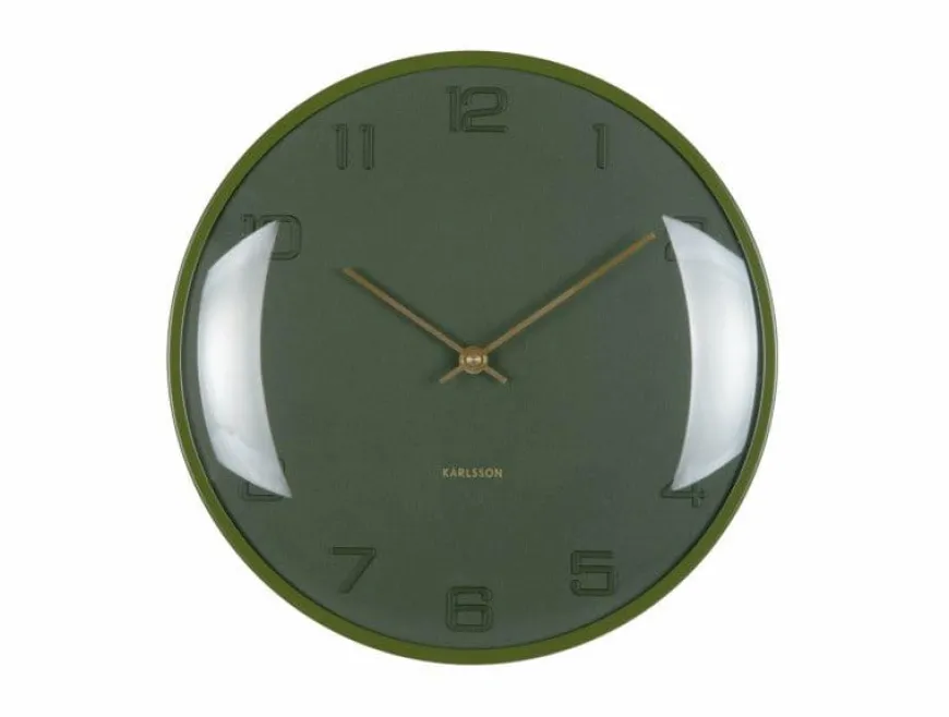 Karlsson Wandklok Fuerte Dome luxury groen