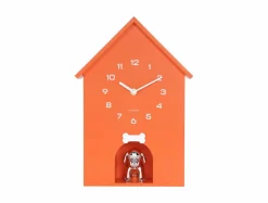 Karlsson Wandklok Garding Doggy bright oranje
