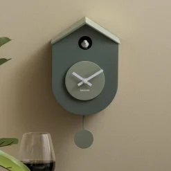 Karlsson Wandklok Grato Cuckoo jungle groen met grijs jade