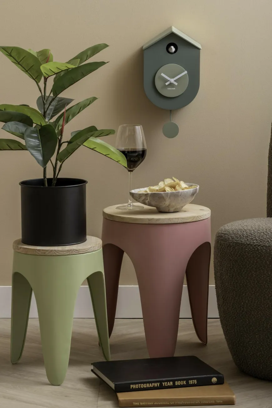Karlsson Wandklok Grato Cuckoo jungle groen met grijs jade