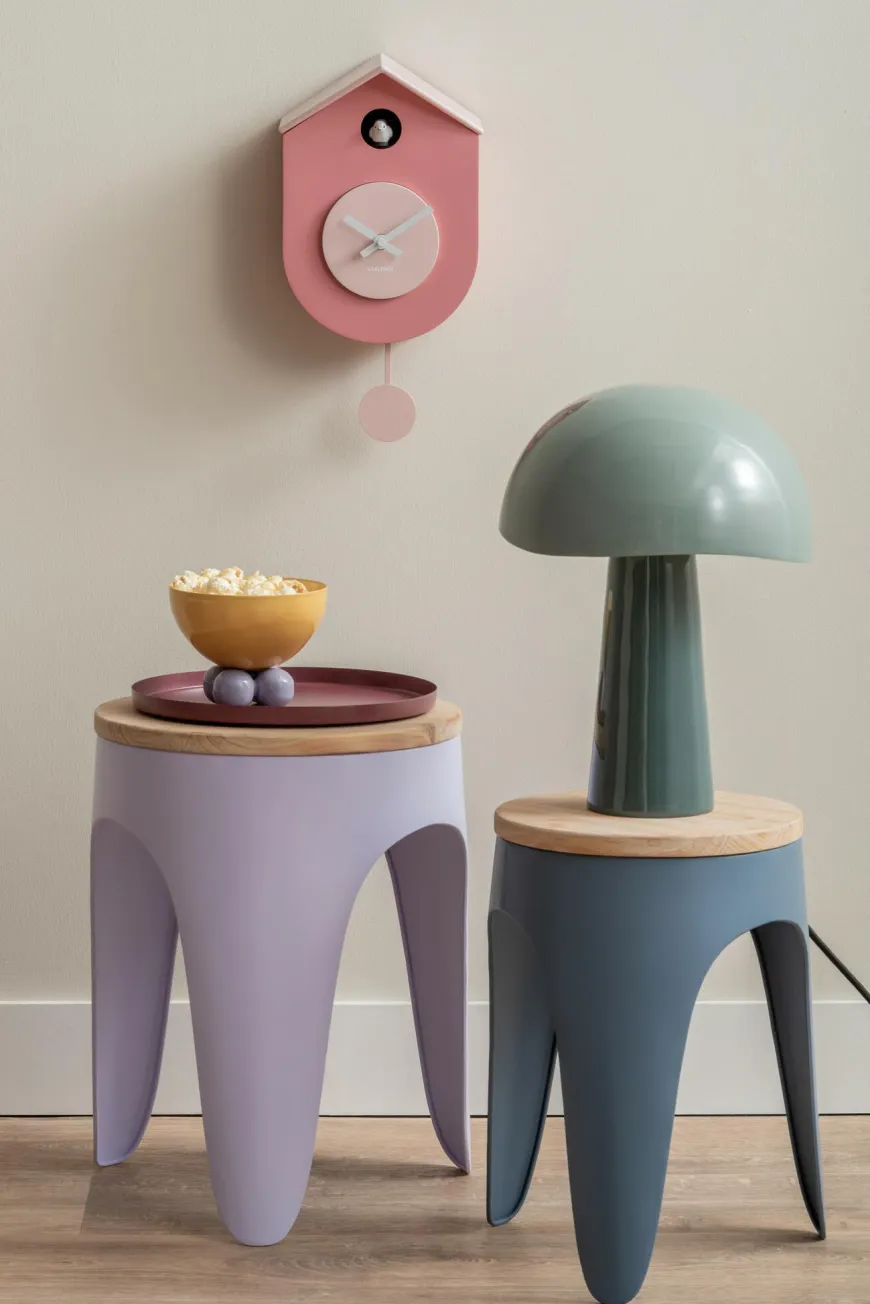 Karlsson Wandklok Grato Cuckoo tan rose met zachtroze