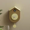 Karlsson Wandklok Grato Cuckoo ochre geel met zacht geel