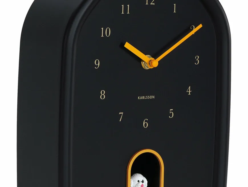 Karlsson Wandklok Modern Hond zwart