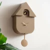 Karlsson Wandklok Modern Cuckoo Oro mocca bruin