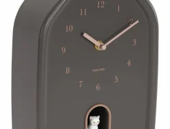 Karlsson Wandklok Modern Kitty bruin
