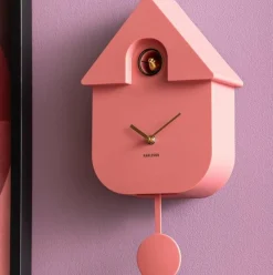 Karlsson Wandklok Modern Cuckoo Oro Roze