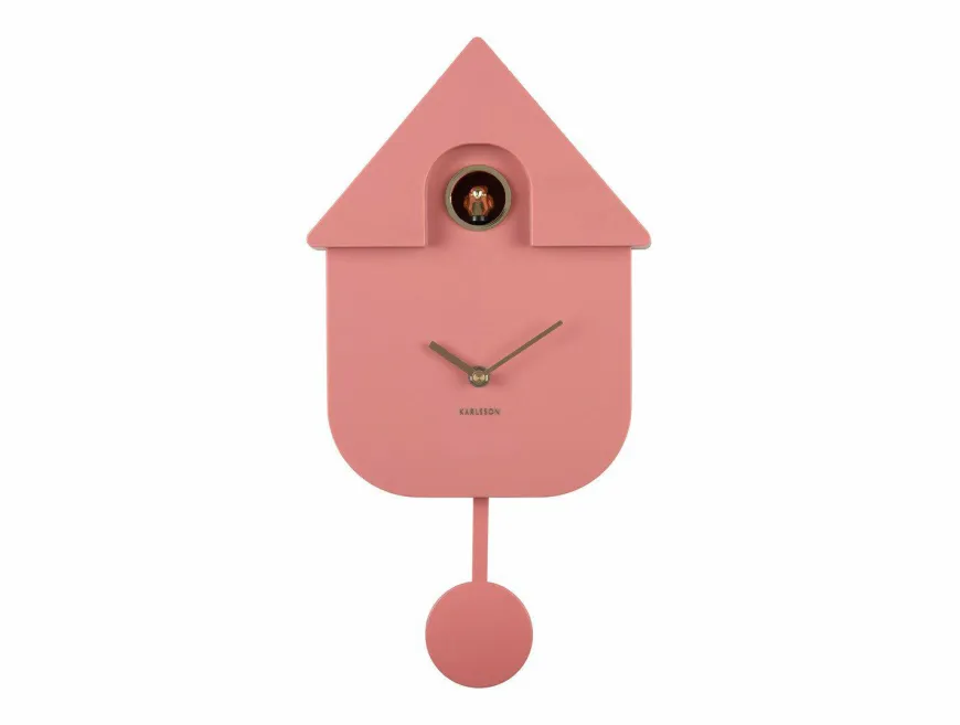 Karlsson Wandklok Modern Cuckoo Oro Roze