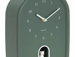 Karlsson Wandklok Modern Kitty jungle groen