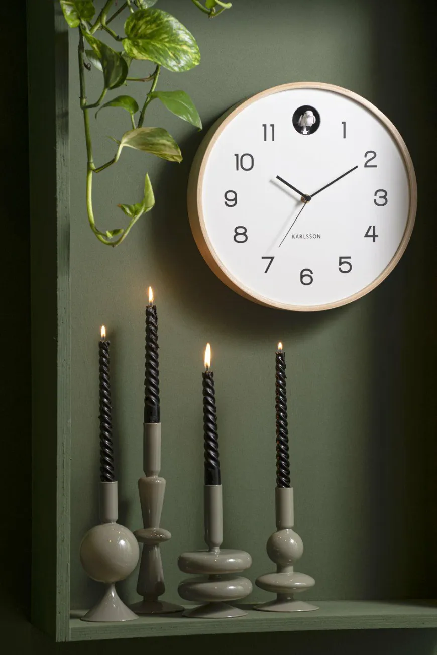 Karlsson Wandklok Natural Cuckoo wit Ø 31.5 cm