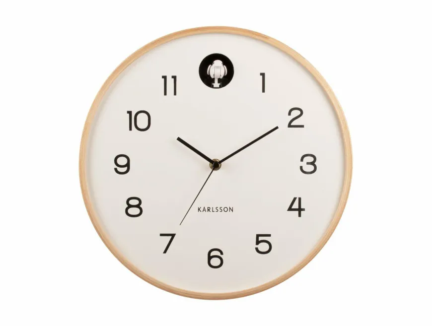 Karlsson Wandklok Natural Cuckoo wit Ø 31.5 cm