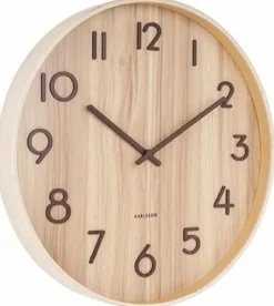 Karlsson Wandklok Pure Large bruin Ø 60 cm