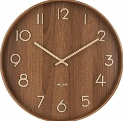 Karlsson Wandklok Pure Medium Dark Wood Ø 40 cm