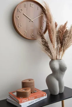 Karlsson Wandklok Pure Medium Dark Wood Ø 40 cm