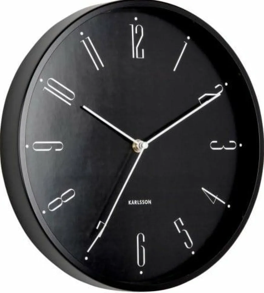 Karlsson Wandklok Regal Numbers zwart
