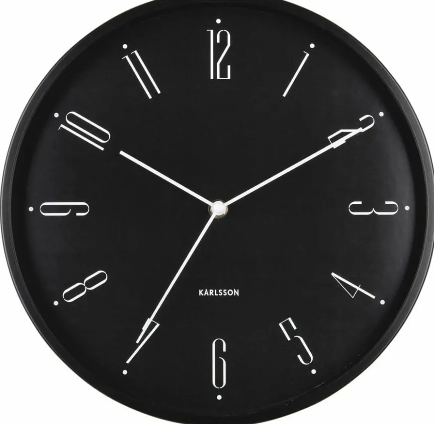 Karlsson Wandklok Regal Numbers zwart