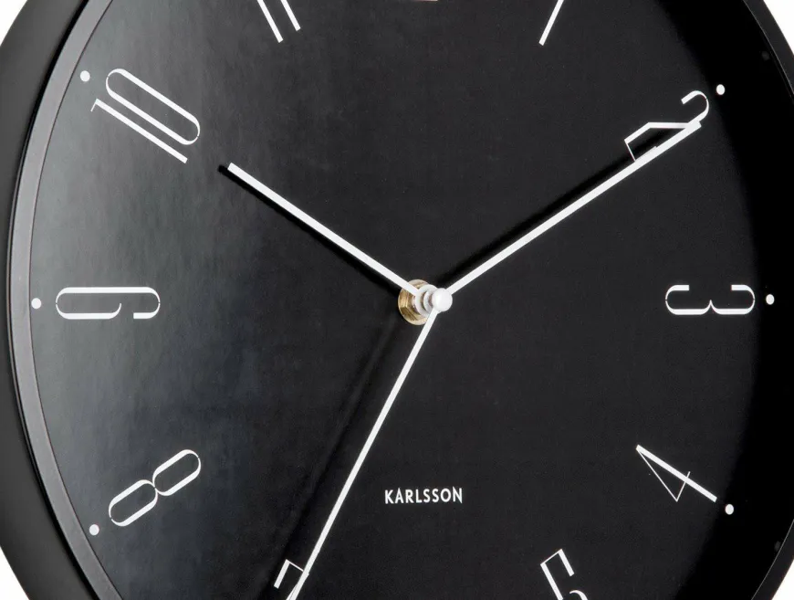 Karlsson Wandklok Regal Numbers zwart