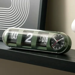 Karlsson Wandklok Tube Flip jungle groen