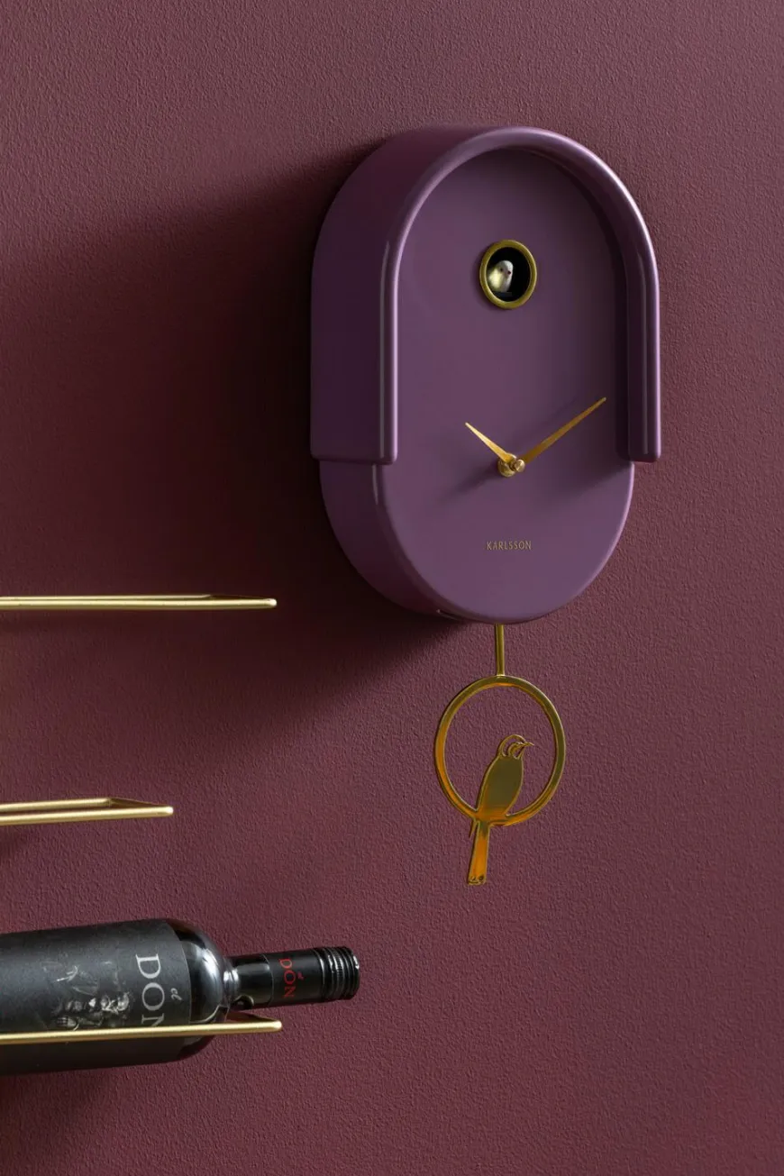 Karlsson Wandklok Tweet mauve