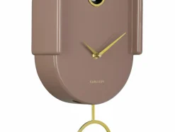 Karlsson Wandklok Tweet mocca bruin