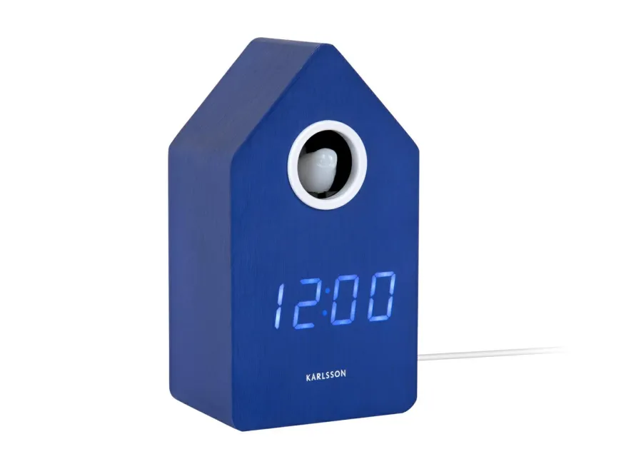 Karlsson Wekker Cuckoo LED kobalt blauw