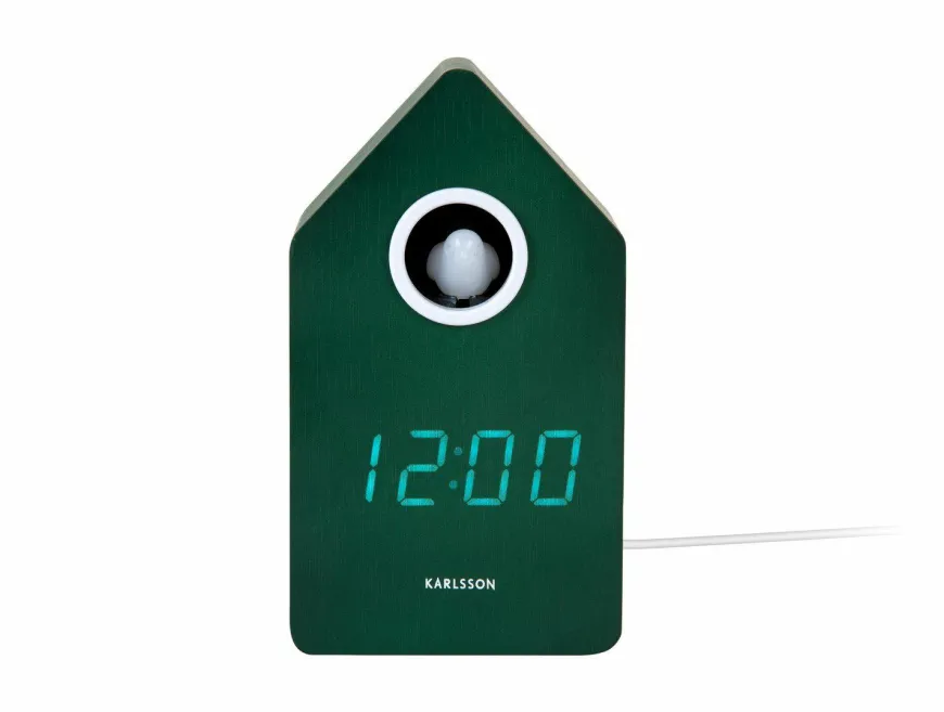 Karlsson Wekker Cuckoo LED retro groen