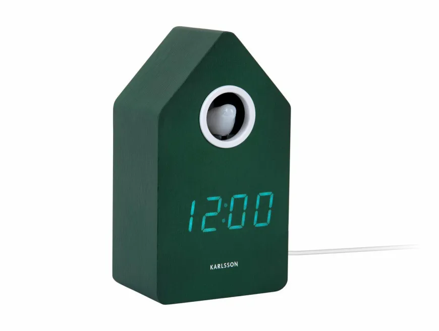 Karlsson Wekker Cuckoo LED retro groen