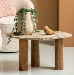 Leitmotiv Bijzettafel Organic marmer
