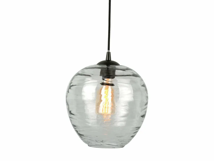 Leitmotiv Hanglamp Glamour Globe glas smoke