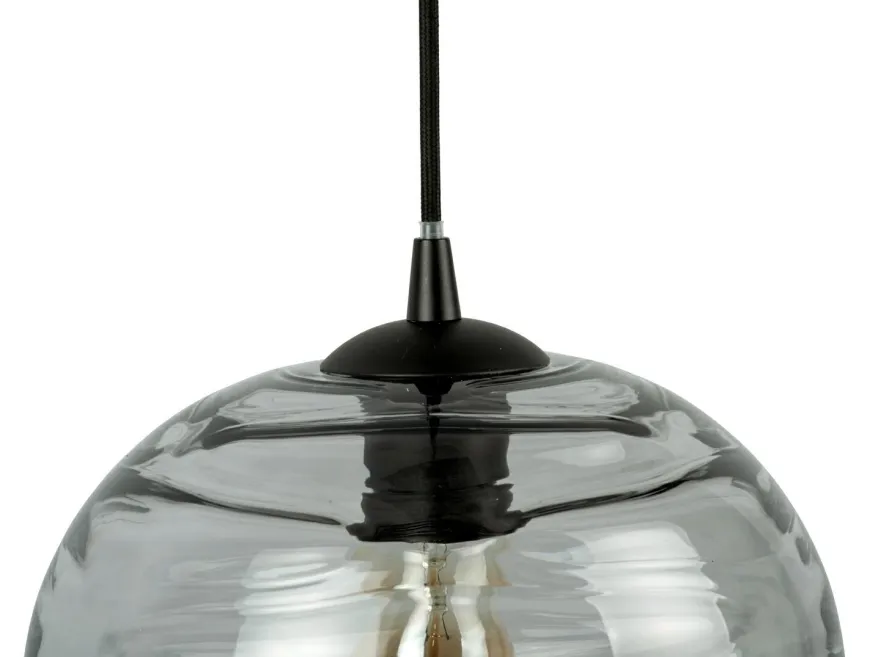 Leitmotiv Hanglamp Glamour Globe glas smoke